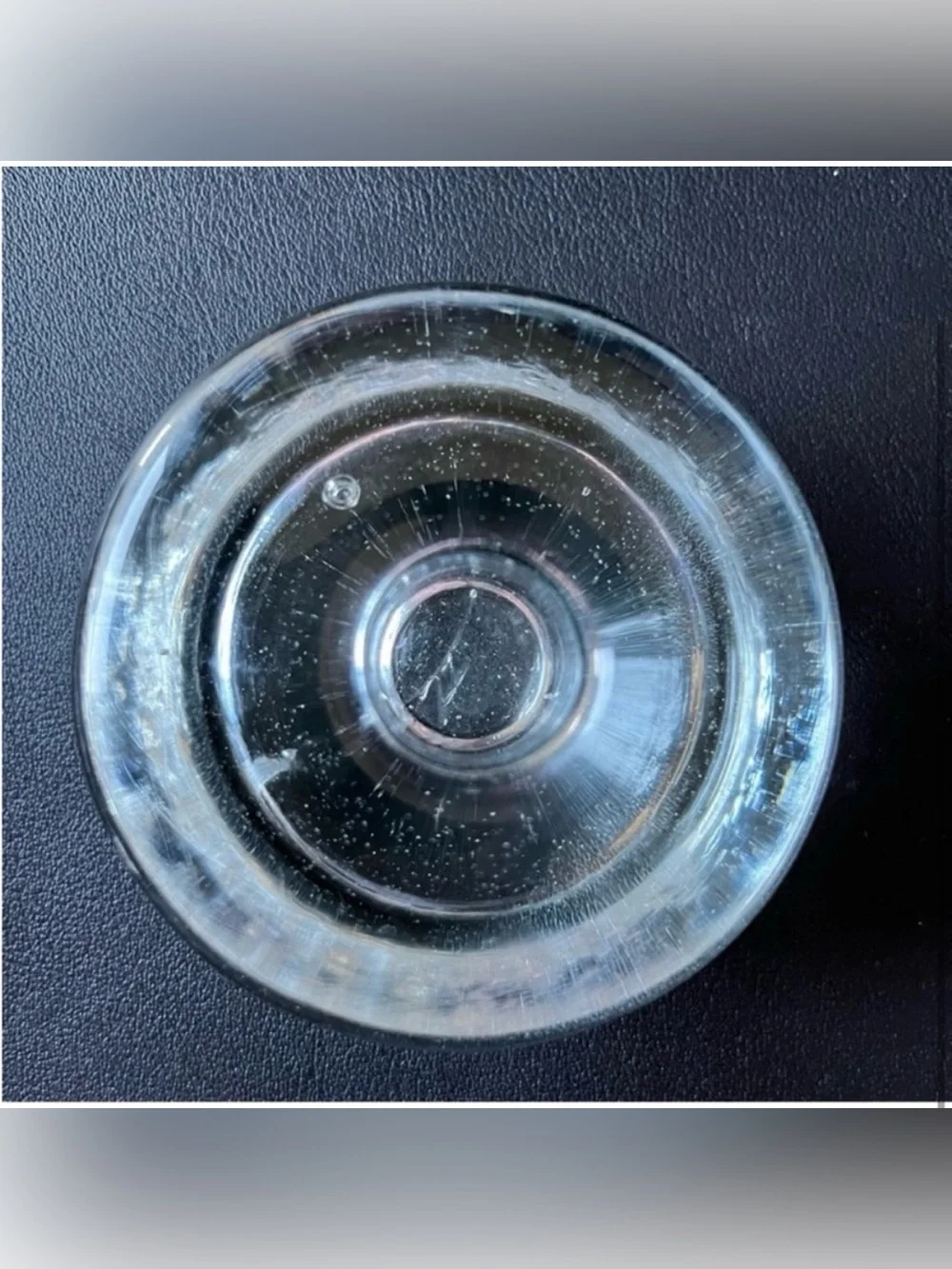 Glass Heavy Taper Candle Holders Puck Style